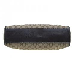 مملوكة مسبقًا حقيبة كتف غوتشي كرمي كانفاس مونوجرامي بني