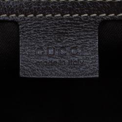 مملوكة مسبقًا حقيبة كتف غوتشي كرمي كانفاس مونوجرامي بني