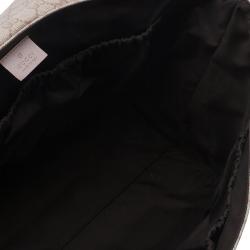 Pre Owned Gucci Beige Coated Canvas Diaper Messenger Bag