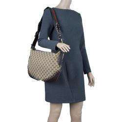 Pre Owned Gucci Brown Monogram Canvas Medium Pelham Messenger Bag