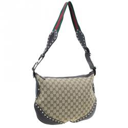 Pre Owned Gucci Brown Monogram Canvas Medium Pelham Messenger Bag