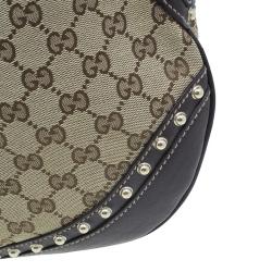 Pre Owned Gucci Brown Monogram Canvas Medium Pelham Messenger Bag