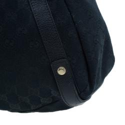 Pre Owned Gucci Black Monogram Canvas Abbey D-Ring Hobo