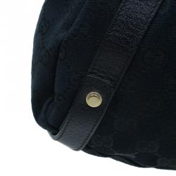 Pre Owned Gucci Black Monogram Canvas Abbey D-Ring Hobo