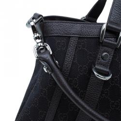 Pre Owned حقيبة غوتشي أبي كانفاس بني داكن مونوغرامي متحولة