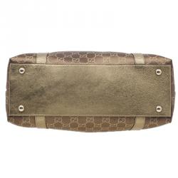 مملوكة مسبقًا Gucci Metallic Monogram Crystal Medium Abbey Tote