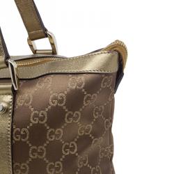 مملوكة مسبقًا Gucci Metallic Monogram Crystal Medium Abbey Tote