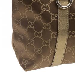 مملوكة مسبقًا Gucci Metallic Monogram Crystal Medium Abbey Tote