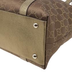 مملوكة مسبقًا Gucci Metallic Monogram Crystal Medium Abbey Tote