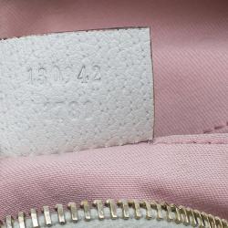 Pre Owned Gucci Pink GG Canvas D-Ring Boston Bag