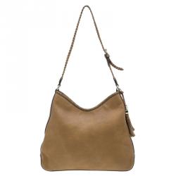 مملوكة مسبقًا Gucci Brown Leather Medium Marrakech Tassels Metal G Hobo
