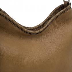 مملوكة مسبقًا Gucci Brown Leather Medium Marrakech Tassels Metal G Hobo