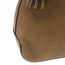 مملوكة مسبقًا Gucci Brown Leather Medium Marrakech Tassels Metal G Hobo