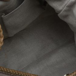 مملوكة مسبقًا Gucci Brown Leather Medium Marrakech Tassels Metal G Hobo