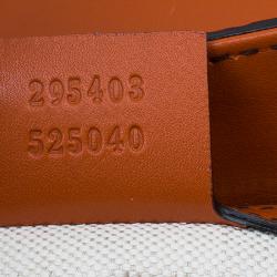 Pre Owned حقيبة غوتشي أميلي جلد برتقالي غوتشيسيما مونوغرامي بسلسلة للكتف