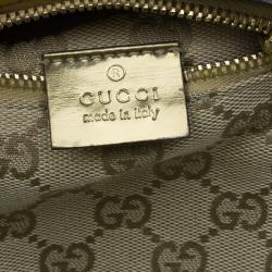 Pre Owned Gucci Gold Monogram Canvas Small Waist Belt Bag