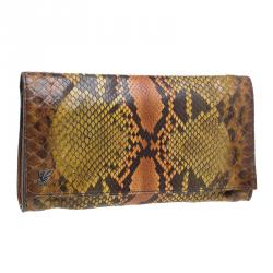 Gucci Multicolored Python Journal Clutch
