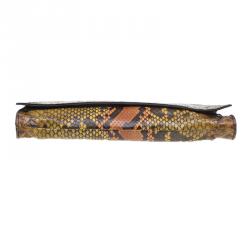 Gucci Multicolored Python Journal Clutch