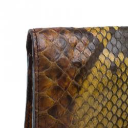 Gucci Multicolored Python Journal Clutch
