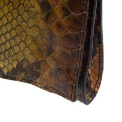 Gucci Multicolored Python Journal Clutch
