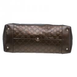 Pre Owned حقيبة غوتشي دوم هارت بت جلد بني ميتاليك غوتشيسيما متوسطة بأيدي علوية