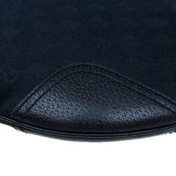 Gucci Black Monogram Canvas Guccissima Princy Hobo Bag