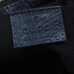 Gucci Black Monogram Canvas Guccissima Princy Hobo Bag