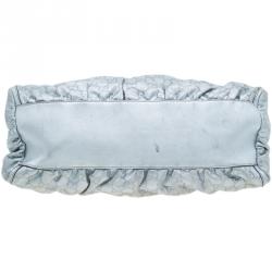 Pre Owned Gucci Silver Guccissima Leather D Ring Large Hobo Bag