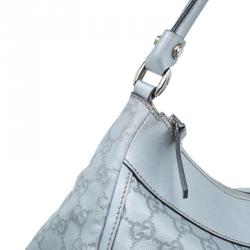 Pre Owned Gucci Silver Guccissima Leather D Ring Large Hobo Bag