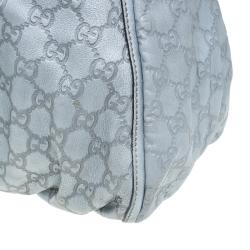 Pre Owned Gucci Silver Guccissima Leather D Ring Large Hobo Bag