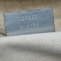 Pre Owned Gucci Silver Guccissima Leather D Ring Large Hobo Bag