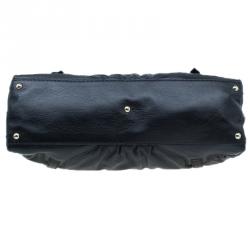 Pre Owned Gucci Black Leather Medium Horsebit Nail Boston Bag