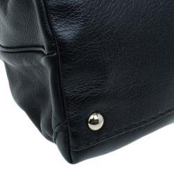 Pre Owned Gucci Black Leather Medium Horsebit Nail Boston Bag