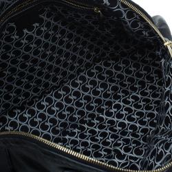 Pre Owned Gucci Black Leather Medium Horsebit Nail Boston Bag