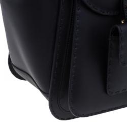 مملوكة مسبقًا Gucci Black Leather Large Limited Edition Lady Stirrup Top Handle Tote Bag