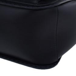 مملوكة مسبقًا Gucci Black Leather Large Limited Edition Lady Stirrup Top Handle Tote Bag