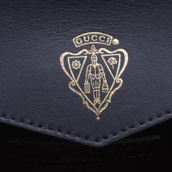 مملوكة مسبقًا Gucci Black Leather Large Limited Edition Lady Stirrup Top Handle Tote Bag