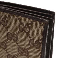 Pre Owned محفظة غوتشي غوتشيسيما كانفاس بيج بطية مزدوجة