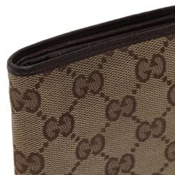 Pre Owned محفظة غوتشي غوتشيسيما كانفاس بيج بطية مزدوجة