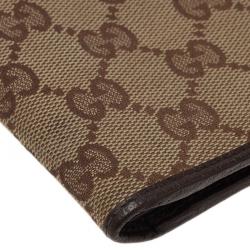 Pre Owned محفظة غوتشي غوتشيسيما كانفاس بيج بطية مزدوجة