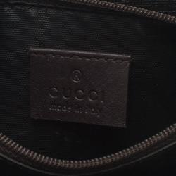 Pre Owned Gucci Beige Guccissima Supreme Canvas Zip Around Wallet