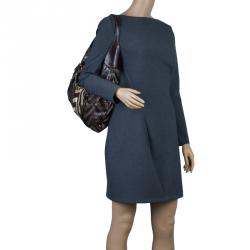 Pre Owned حقيبة يد هوبو غوتشي الذكرى السنوية 85 نسخة محدودة جلد ثعبان متعددة الألوان