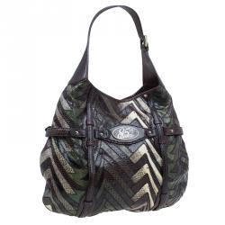 Pre Owned حقيبة يد هوبو غوتشي الذكرى السنوية 85 نسخة محدودة جلد ثعبان متعددة الألوان