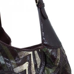 Pre Owned حقيبة يد هوبو غوتشي الذكرى السنوية 85 نسخة محدودة جلد ثعبان متعددة الألوان