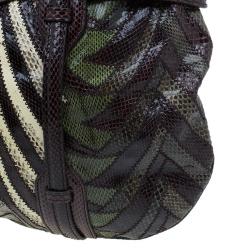 Pre Owned حقيبة يد هوبو غوتشي الذكرى السنوية 85 نسخة محدودة جلد ثعبان متعددة الألوان