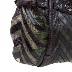 Pre Owned حقيبة يد هوبو غوتشي الذكرى السنوية 85 نسخة محدودة جلد ثعبان متعددة الألوان