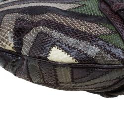 Pre Owned حقيبة يد هوبو غوتشي الذكرى السنوية 85 نسخة محدودة جلد ثعبان متعددة الألوان