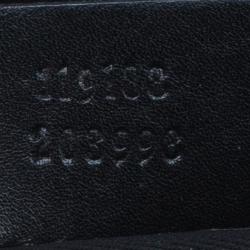 Pre Owned Gucci Black Canvas Studded Horsebit Chain Clutch