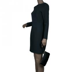 Pre Owned Gucci Black Guccissima Leather Wristlet Pochette