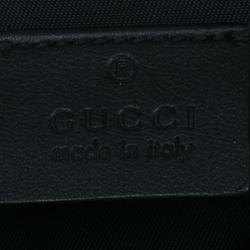 Pre Owned Gucci Black Guccissima Leather Wristlet Pochette